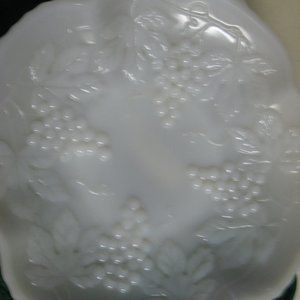 Vintage Milk Glass Square Footed Serving bowl